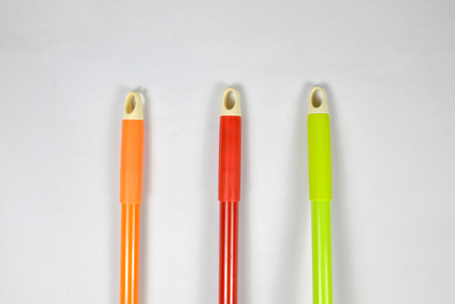 GV no.B2801 high quality soft bristle plastic broom head with steel handle broom set