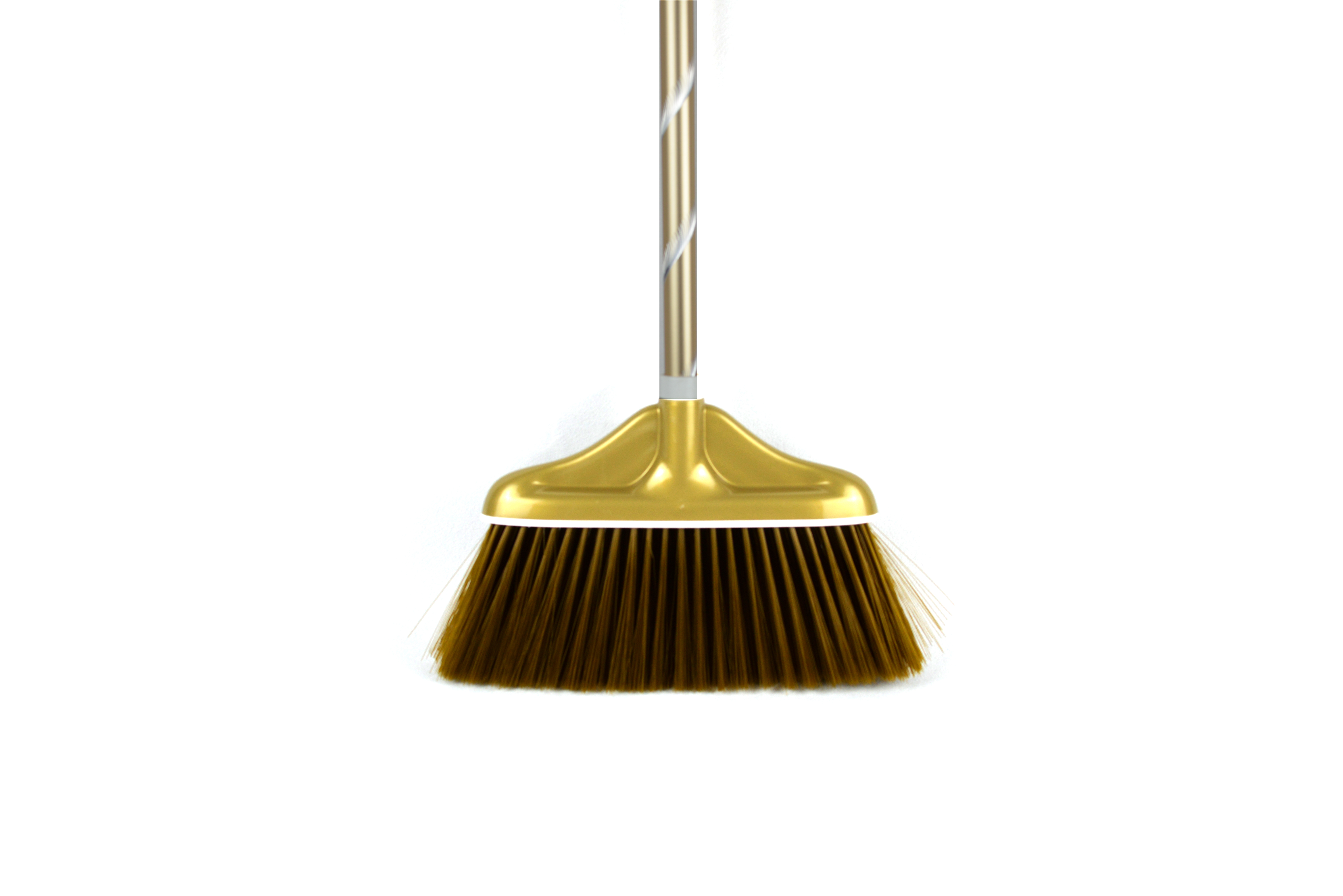 GV no.G2001 high grade metal golden broom set with carved steel handle