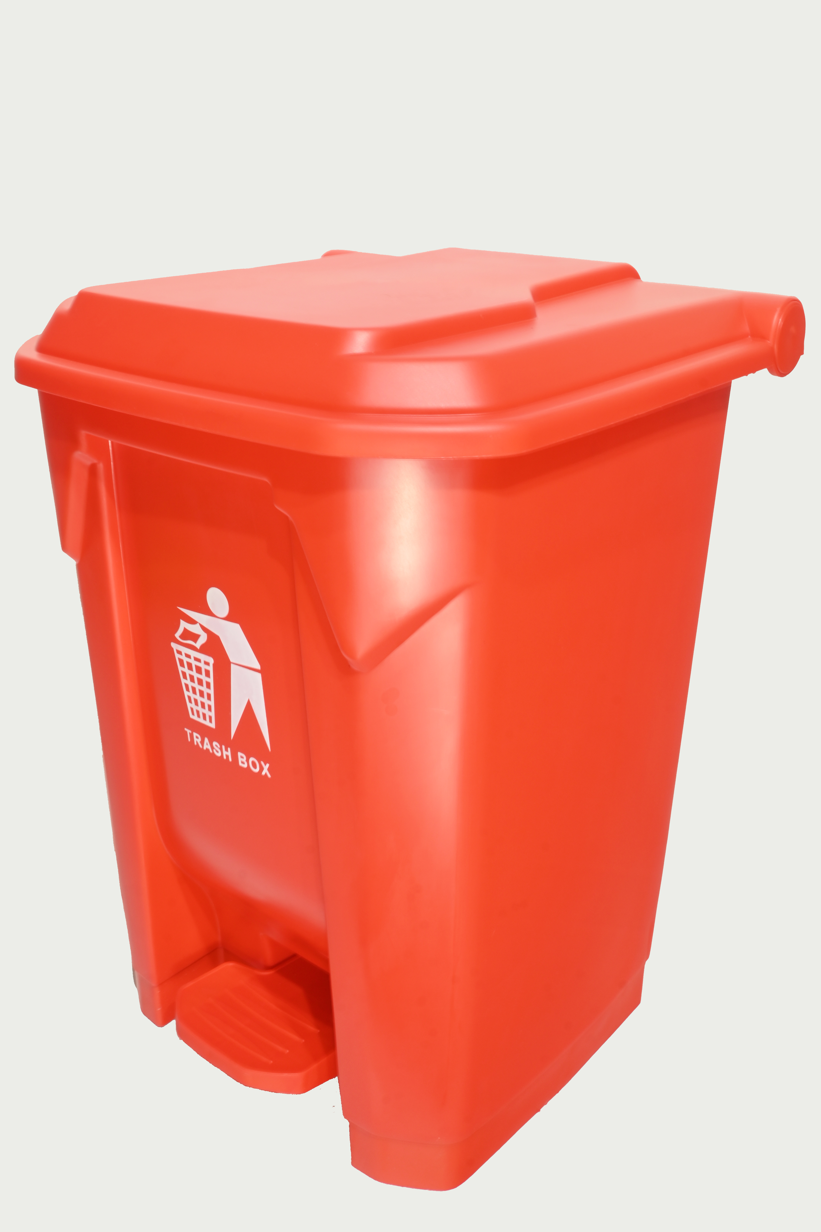 GV  30/50/80L plastic pedal dustbin big capacity for public use garbage can trash collection