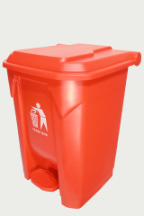 GV  30/50/80L plastic pedal dustbin big capacity for public use garbage can trash collection