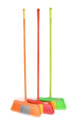 GV no.B2803 double color plastic broom with steel handle household floor cleaning