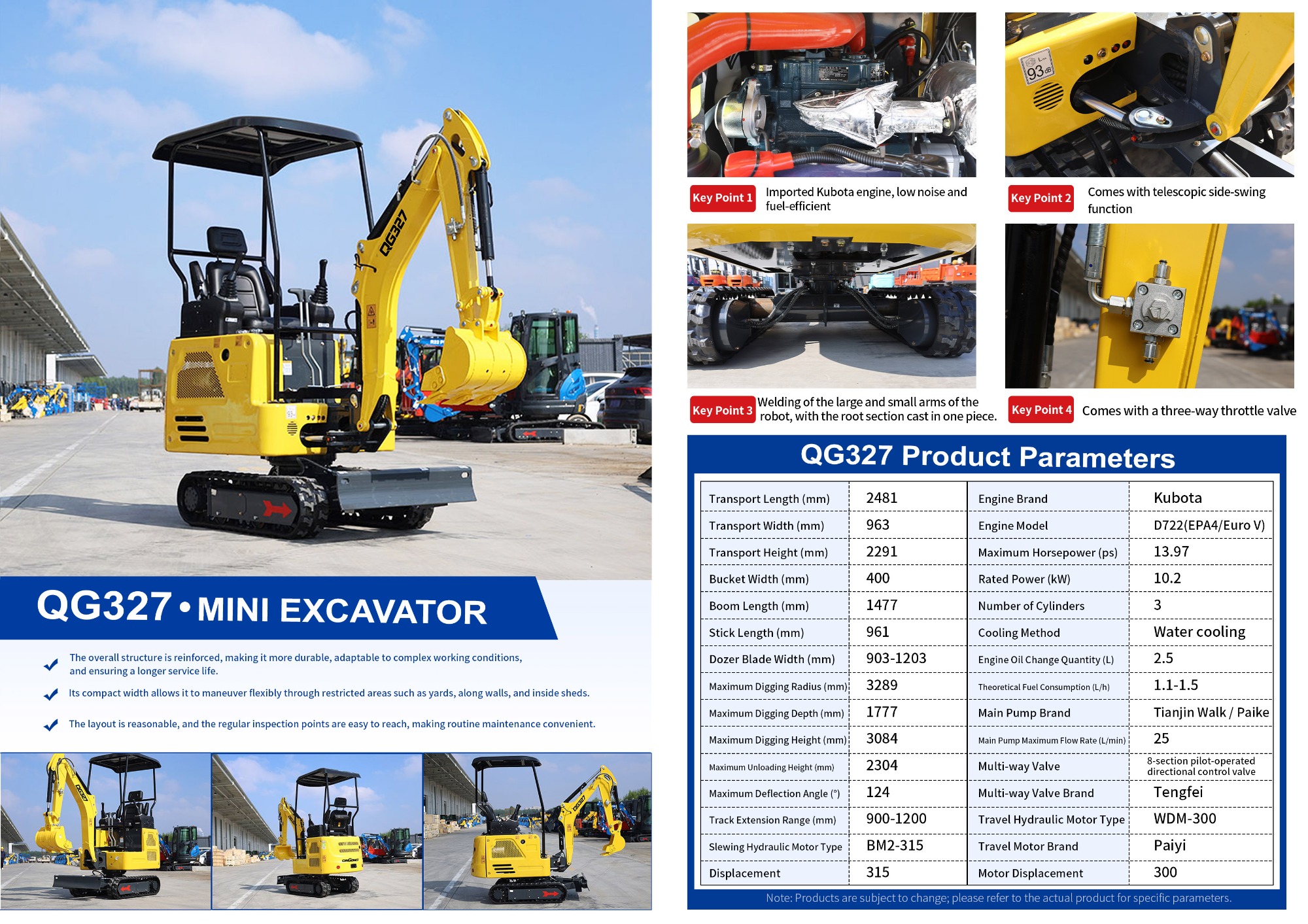 QINGONG QG327 MINI EXCAVATOR