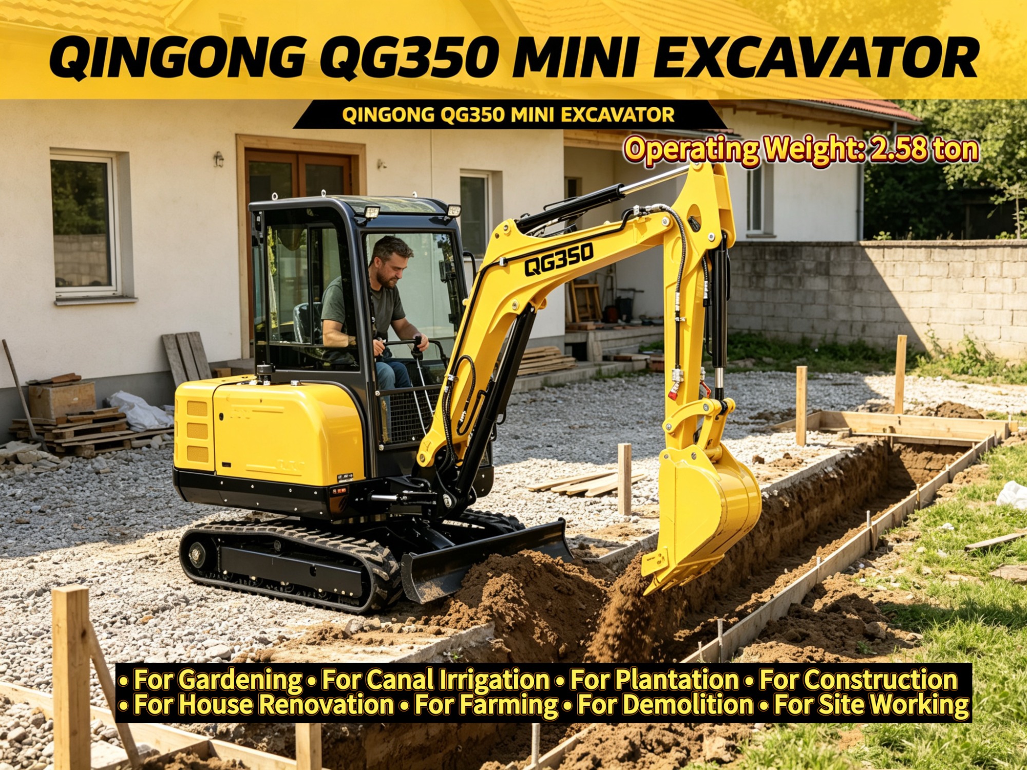 QINGONG QG350 MINI EXCAVATOR