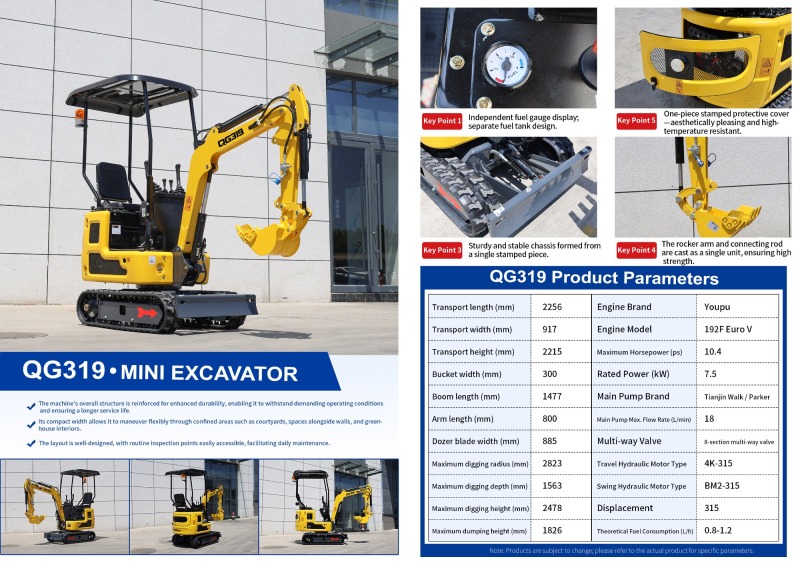 QINGONG QG319 MINI EXCAVATOR