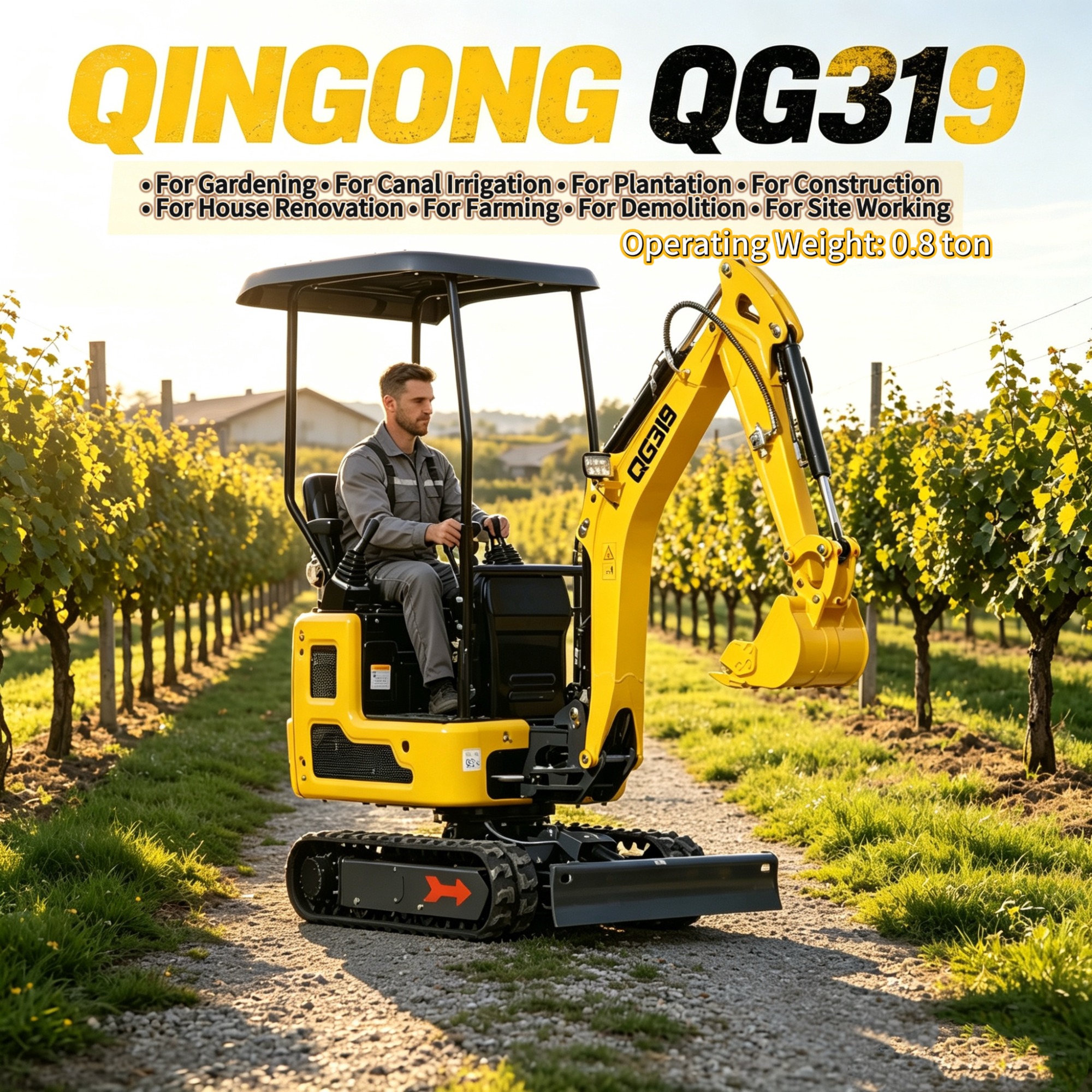 QINGONG QG319 MINI EXCAVATOR