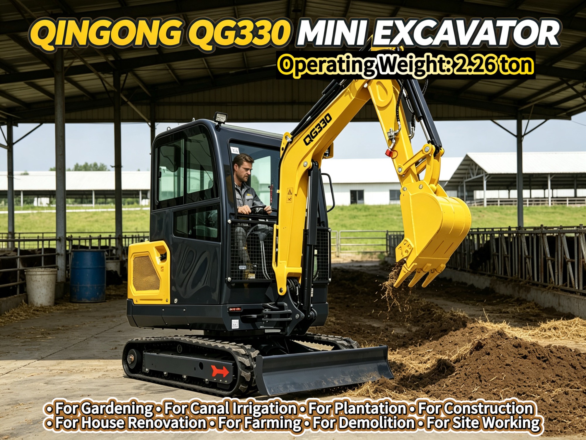 QINGONG QG330 MINI EXCAVATOR