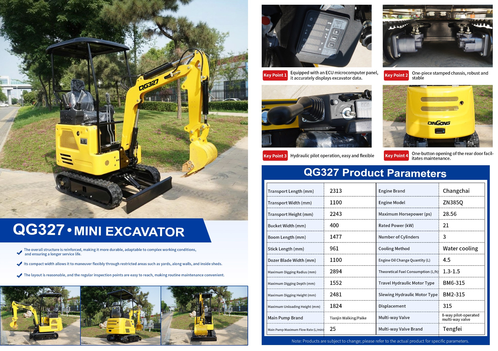 QINGONG QG327 MINI EXCAVATOR