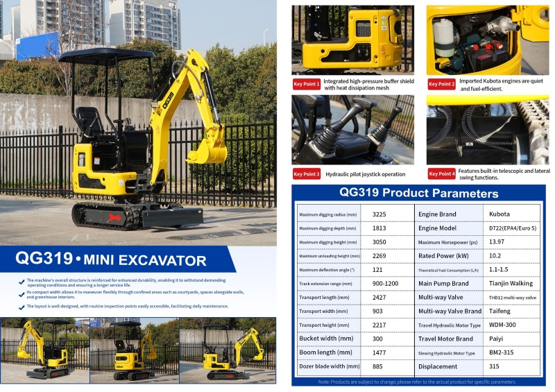 QINGONG QG319 MINI EXCAVATOR