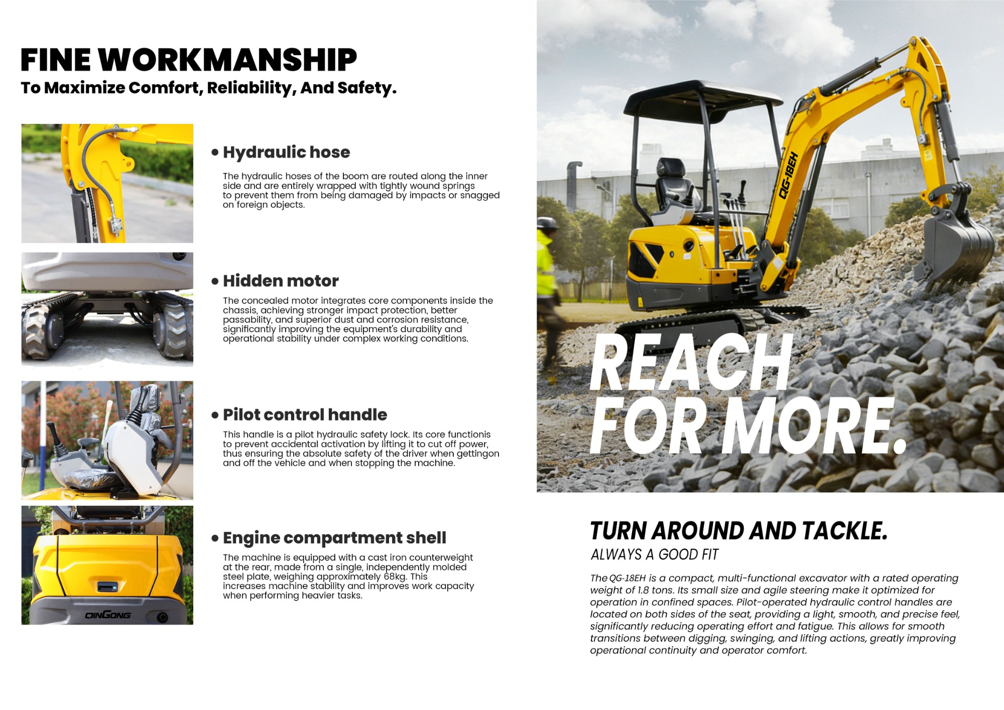 QINGONG QG-18EH MINI EXCAVATOR