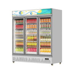 HR-77LCM Beer Upright Display FreezerCommercial Three Door Beverage Glass Door Refrigerator