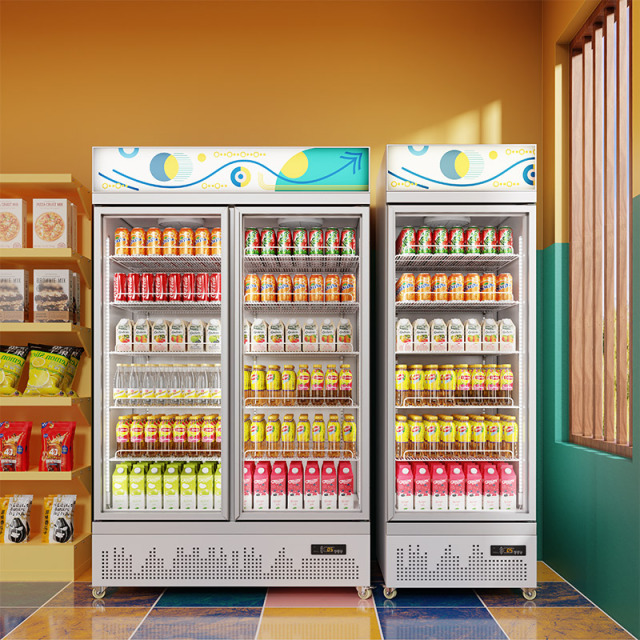 HR-77LCM Beer Upright Display FreezerCommercial Three Door Beverage Glass Door Refrigerator