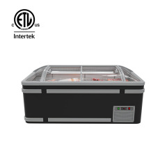 HR-A1850 Supermarket Commercial Ice Cream Freezer with Island Glass Door