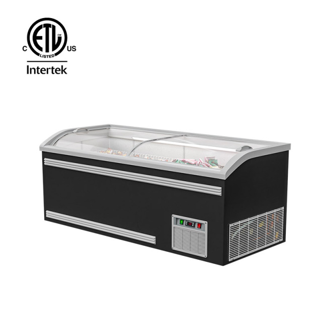 HR-A2100 Supermarket Commercial Island Glass Door Freezer