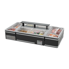 HR-A2100 Supermarket Commercial Island Glass Door Freezer
