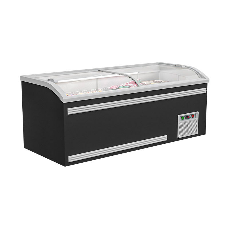 HR-A2100 Supermarket Commercial Island Glass Door Freezer