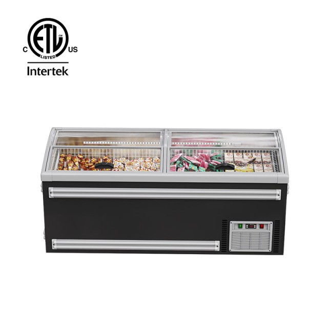 HR-C2500 Island Type Meat and Poultry Freezer with Glass Door