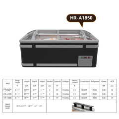 HR-A1850 Supermarket Commercial Ice Cream Freezer with Island Glass Door