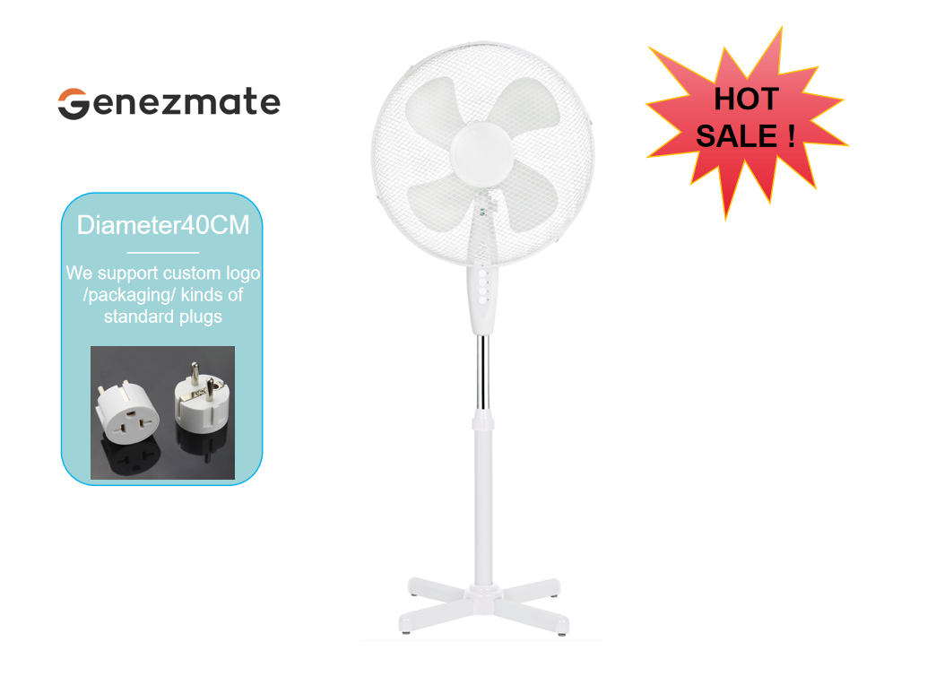 Stand Fan 40cm White And Grey