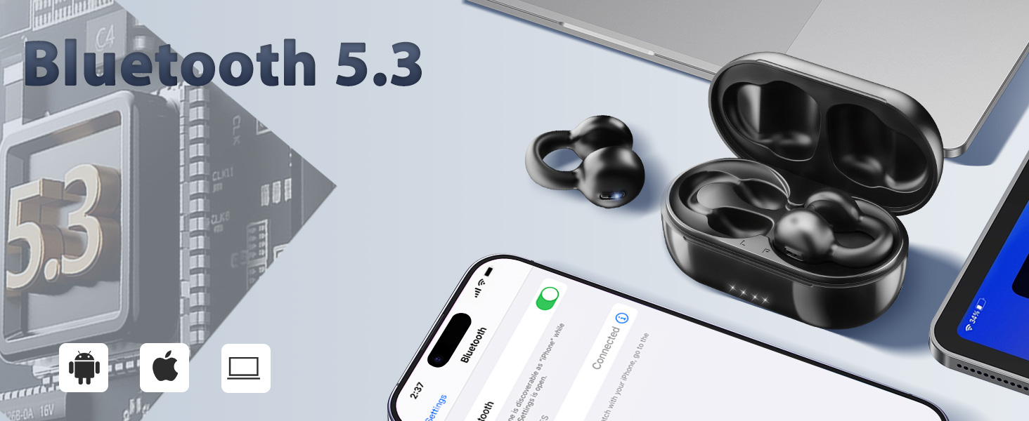 Open Ear Clip Headphones