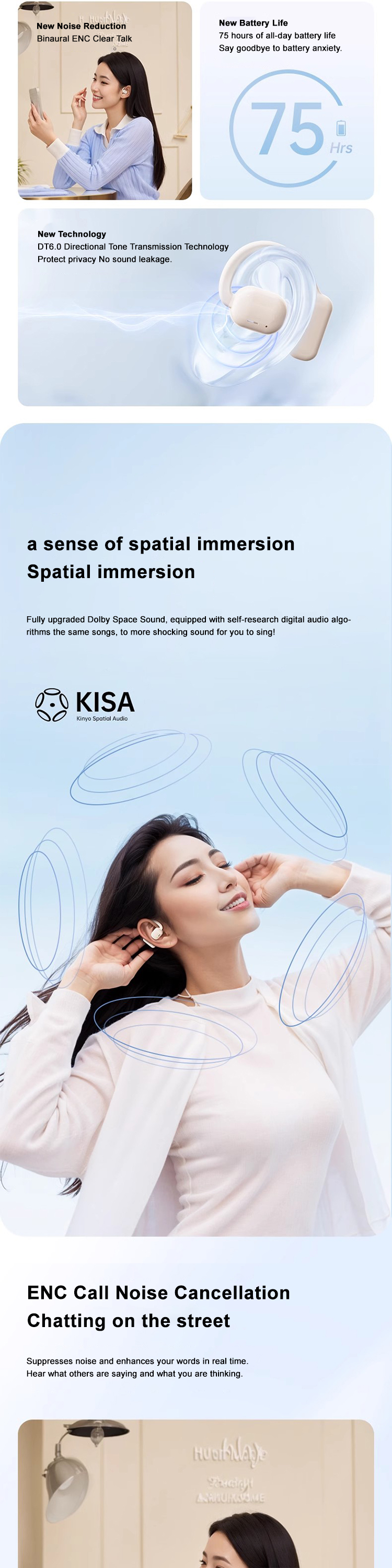 Kinglucky i27 Best Open Ear Headphones