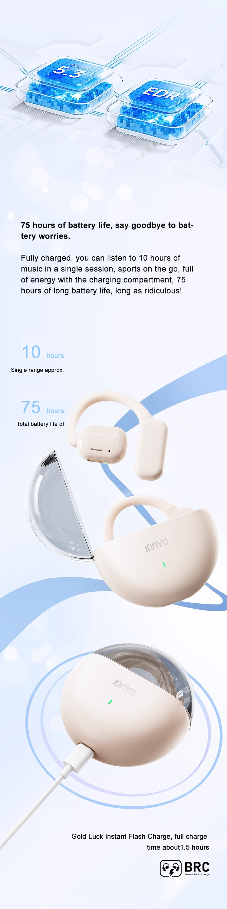 Kinglucky i27 Best Open Ear Headphones