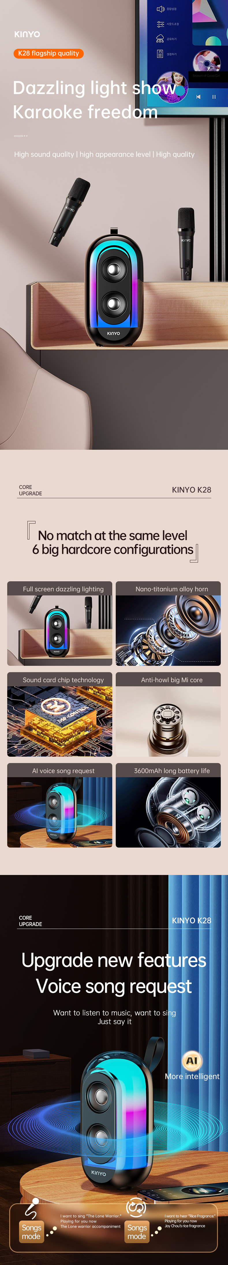 Kinglucky K28 Best Portable Karaoke Machine