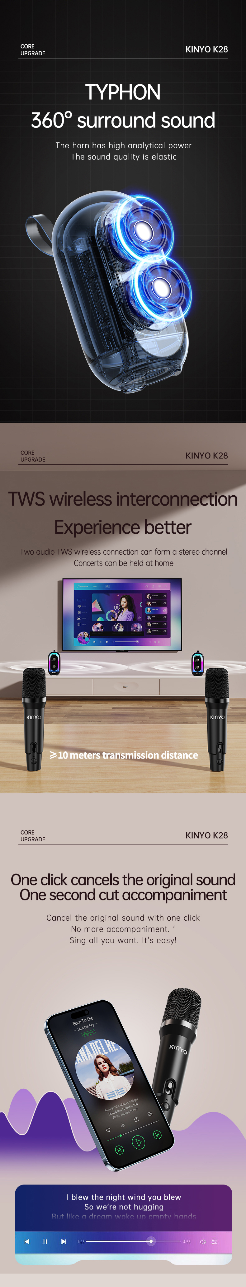 Kinglucky K28 Best Portable Karaoke Machine