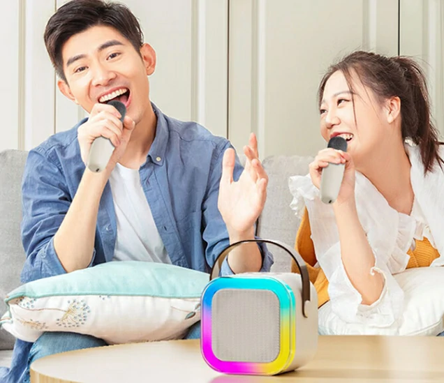 karaoke machine with 2 microphones