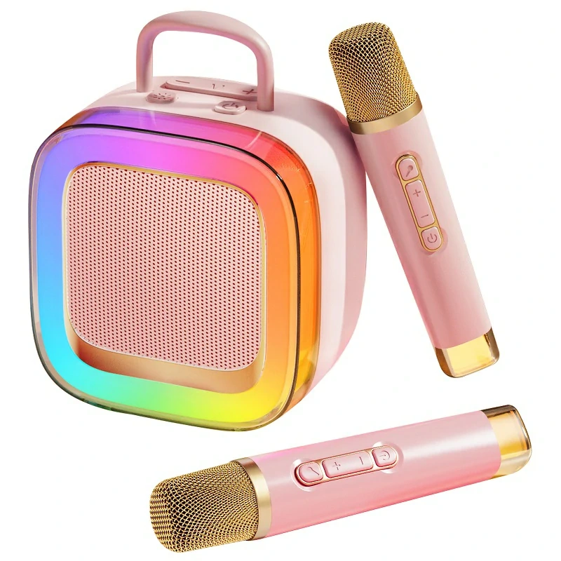 邦楽 MIC KAKKY Kinglucky K88 Kids Karaoke Machine with 2 Wireless Microphones