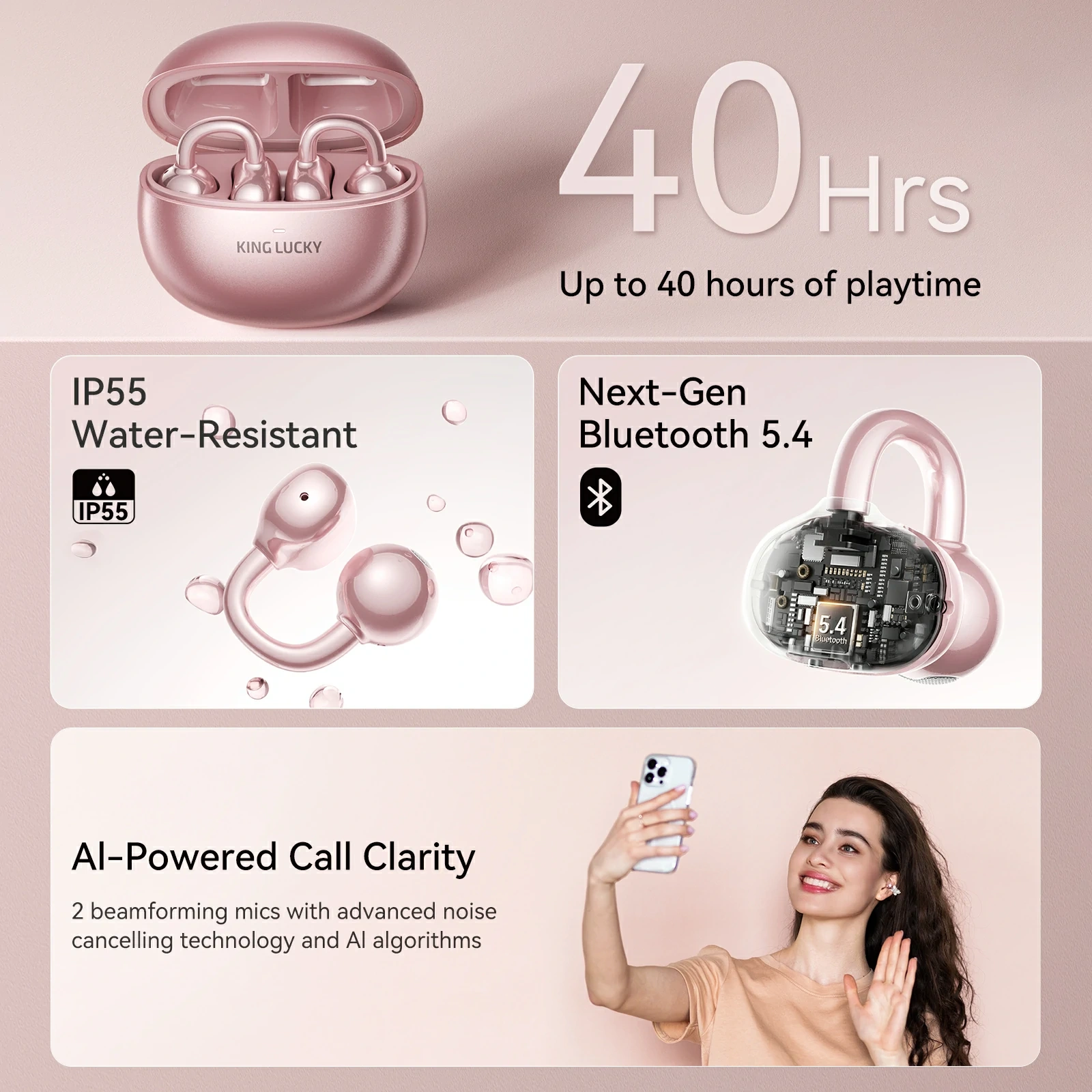 Kinglucky i121 Clip On Earbuds
