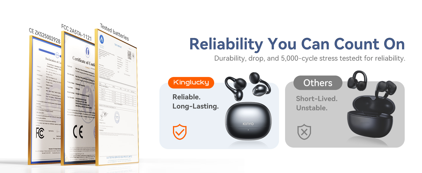 Kinglucky ClipFree A1 Open-Ear Earbuds