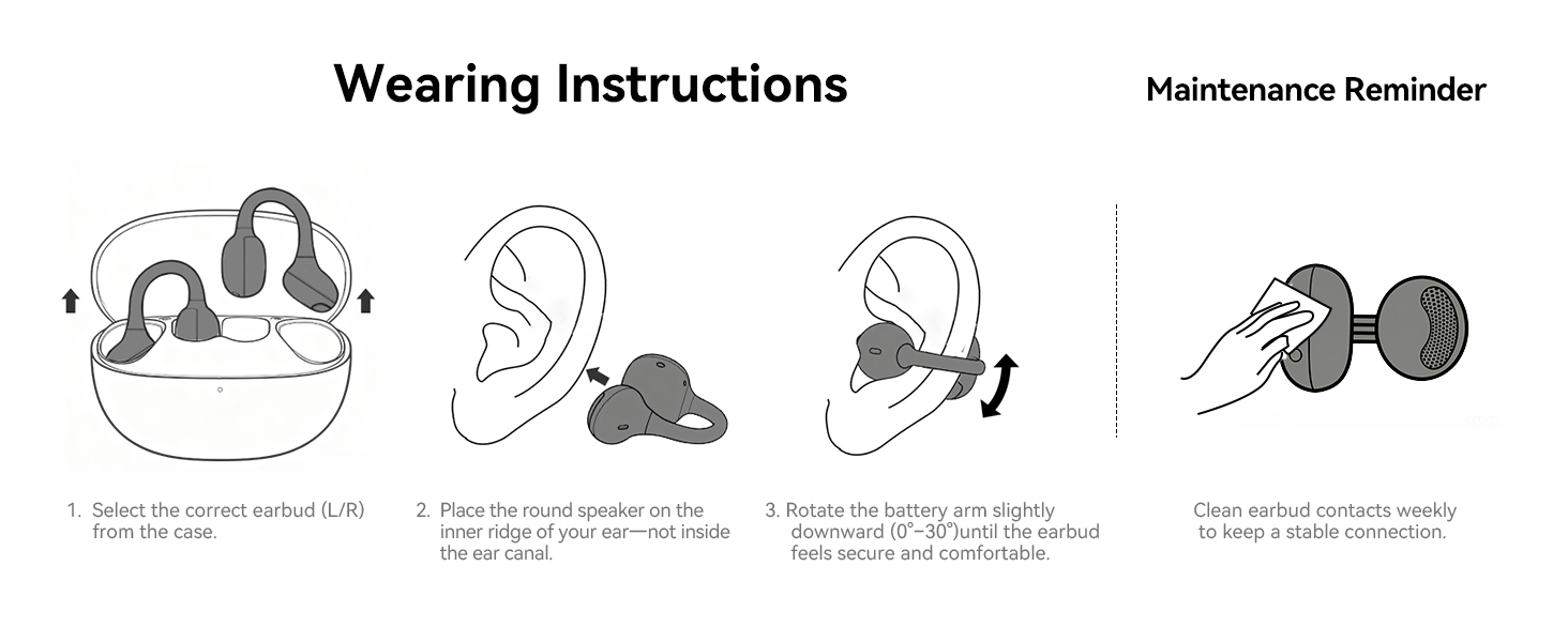 Kinglucky ClipFree A1 Open-Ear Earbuds
