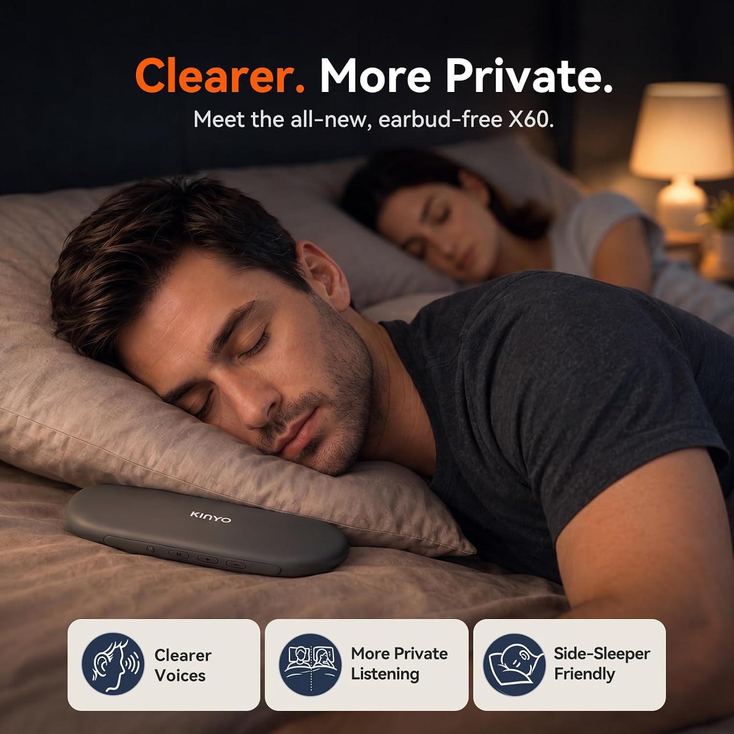 X60 Pillow Speaker for Sleeping & White Noise | Kinglucky