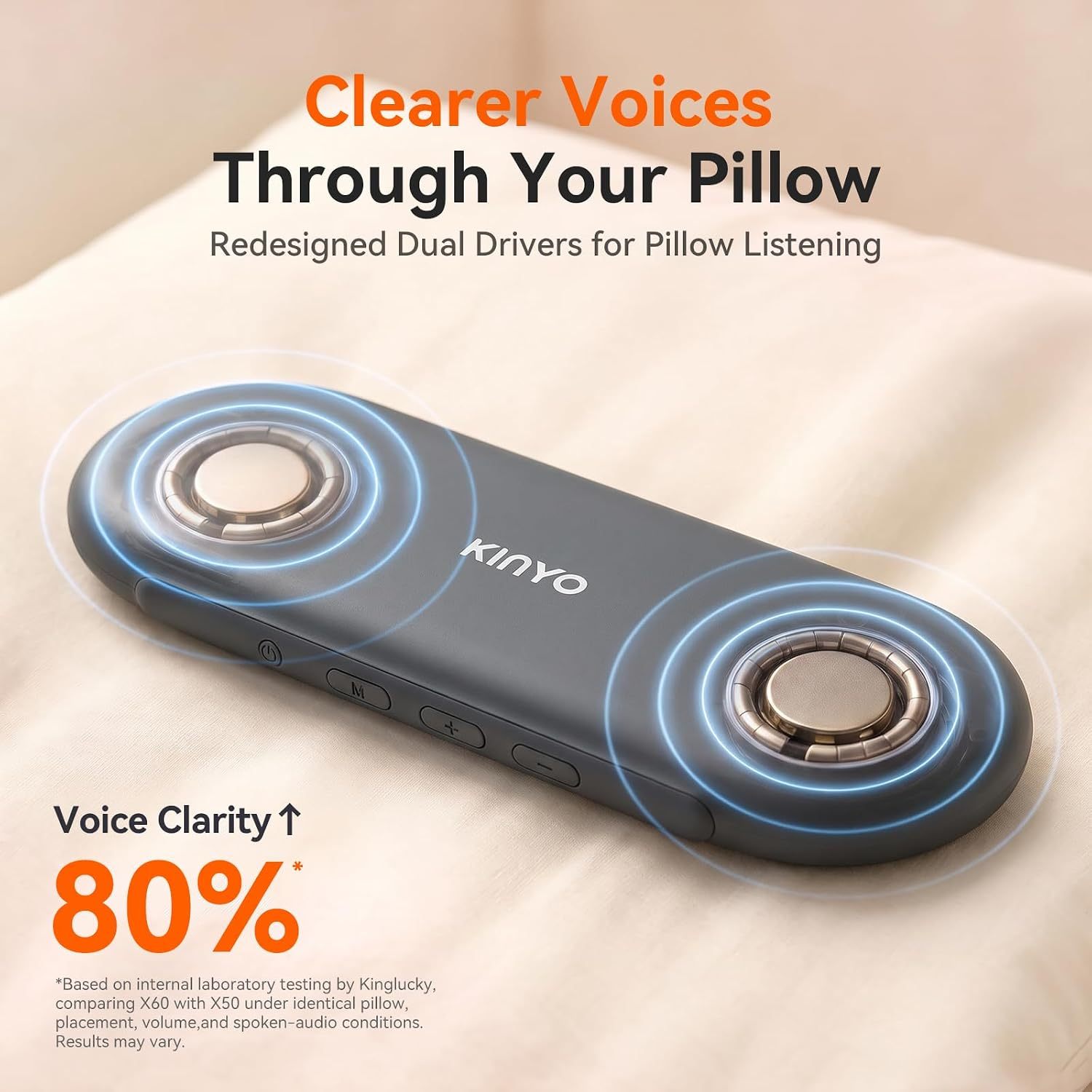X60 Pillow Speaker for Sleeping & White Noise | Kinglucky