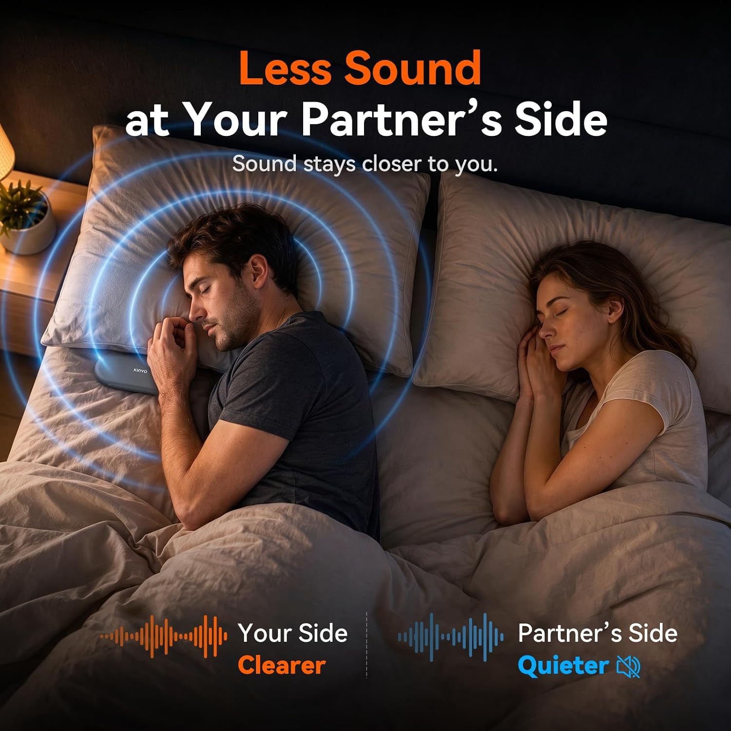 X60 Pillow Speaker for Sleeping & White Noise | Kinglucky