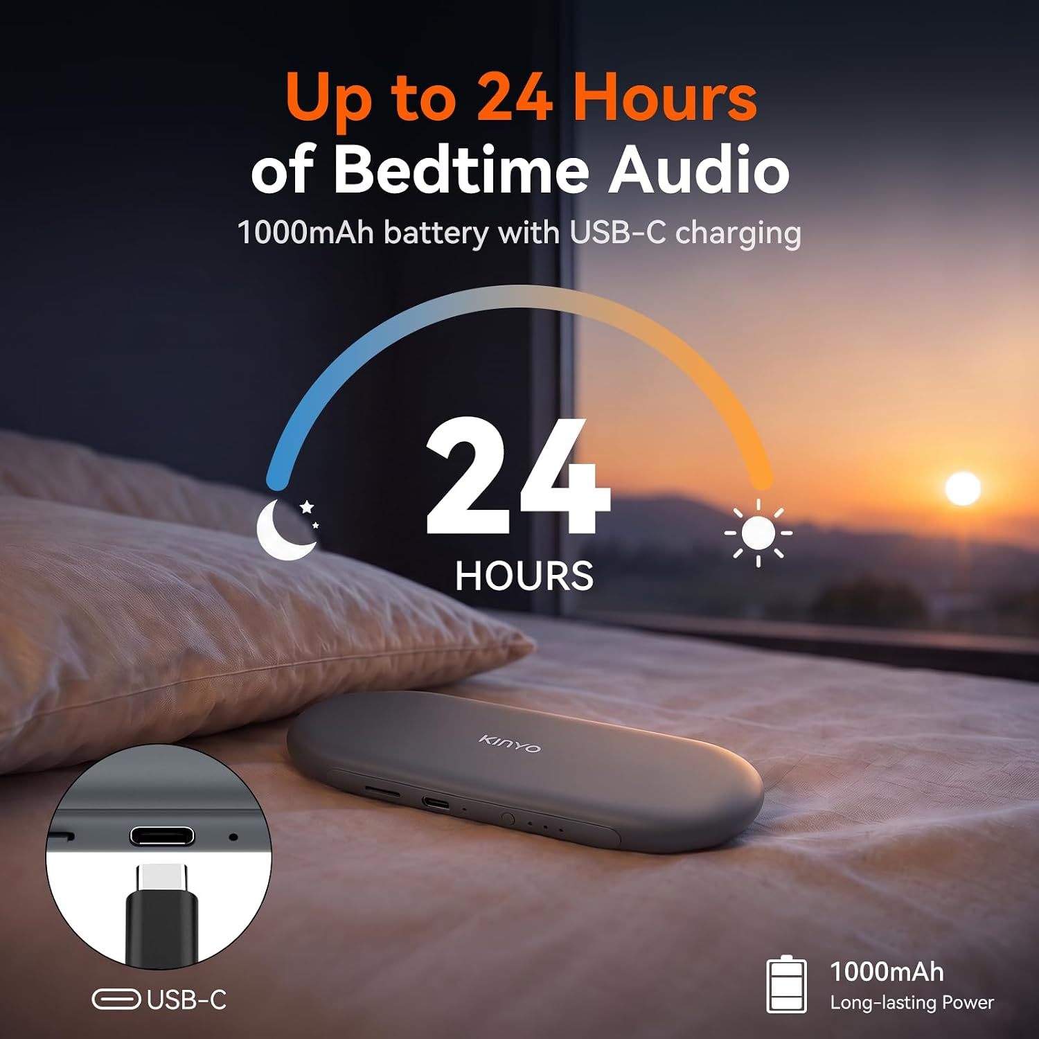 X60 Pillow Speaker for Sleeping & White Noise | Kinglucky