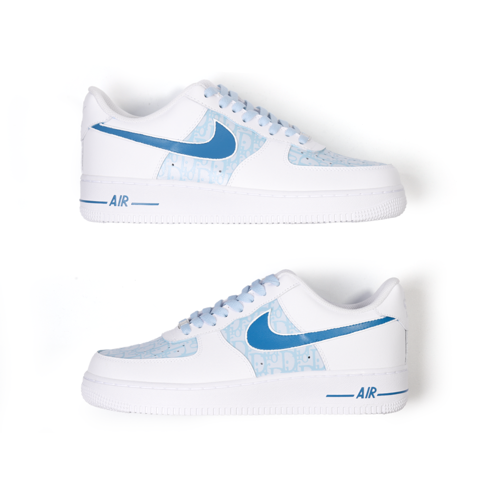 Custom Dior-Inspired Nike Air Force 1 – Hand-Painted Luxury Streetwear Sneakers