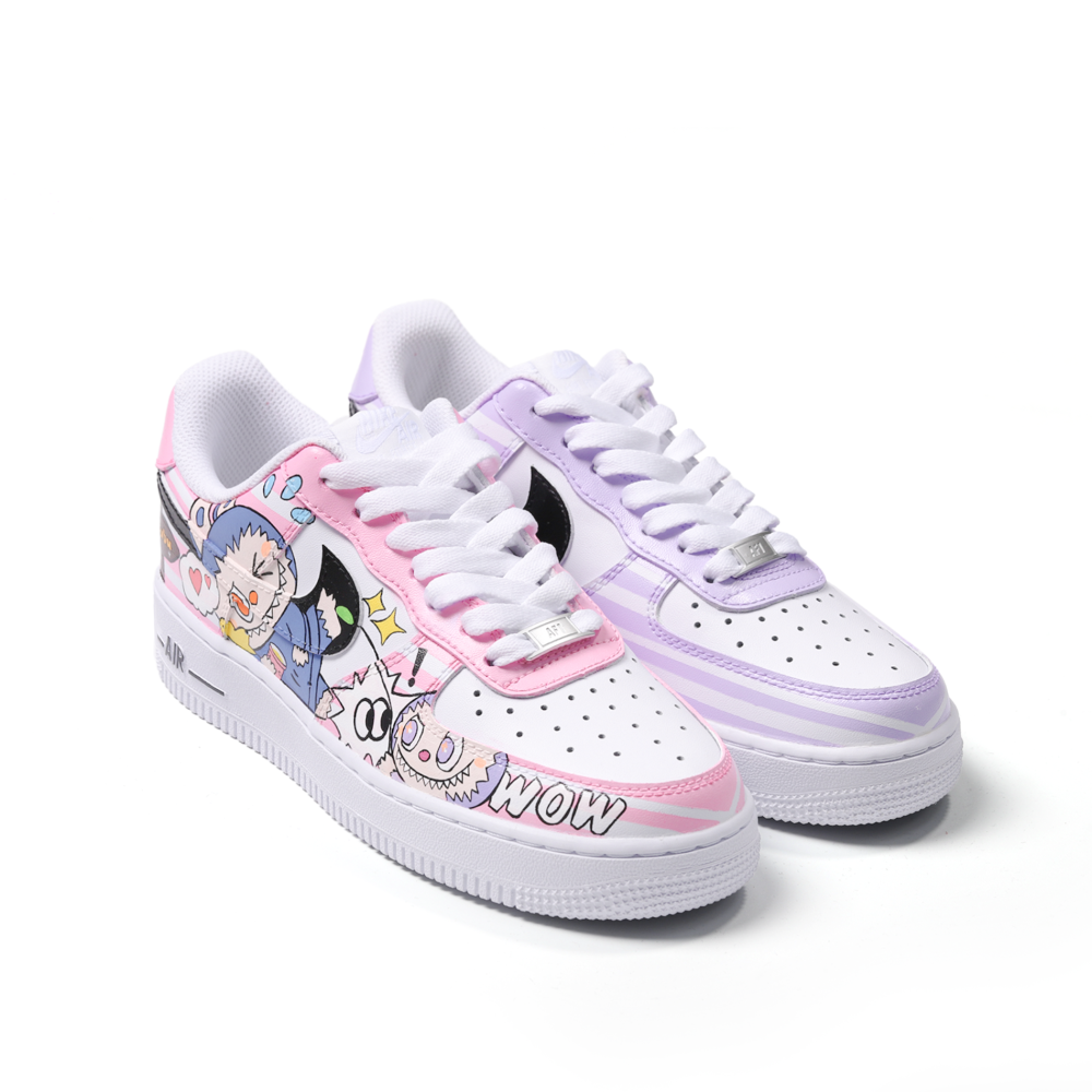Custom Hand-Painted Pastel Cartoon Sneakers | Cute Art Style Shoes