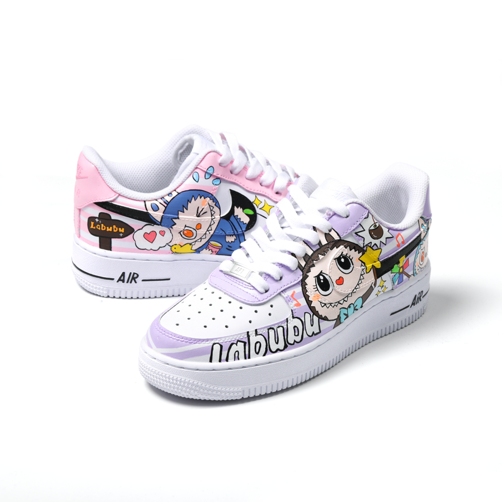 Custom Hand-Painted Pastel Cartoon Sneakers | Cute Art Style Shoes