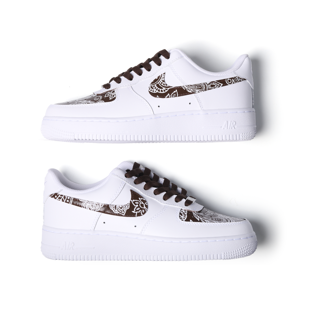Custom Hand-Painted Air Force 1 | Paisley Bandana Style