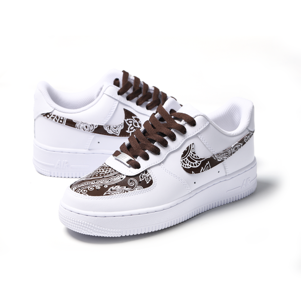 Custom Hand-Painted Air Force 1 | Paisley Bandana Style