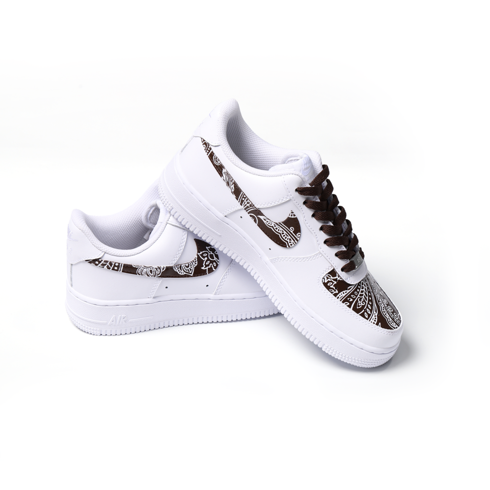 Custom Hand-Painted Air Force 1 | Paisley Bandana Style