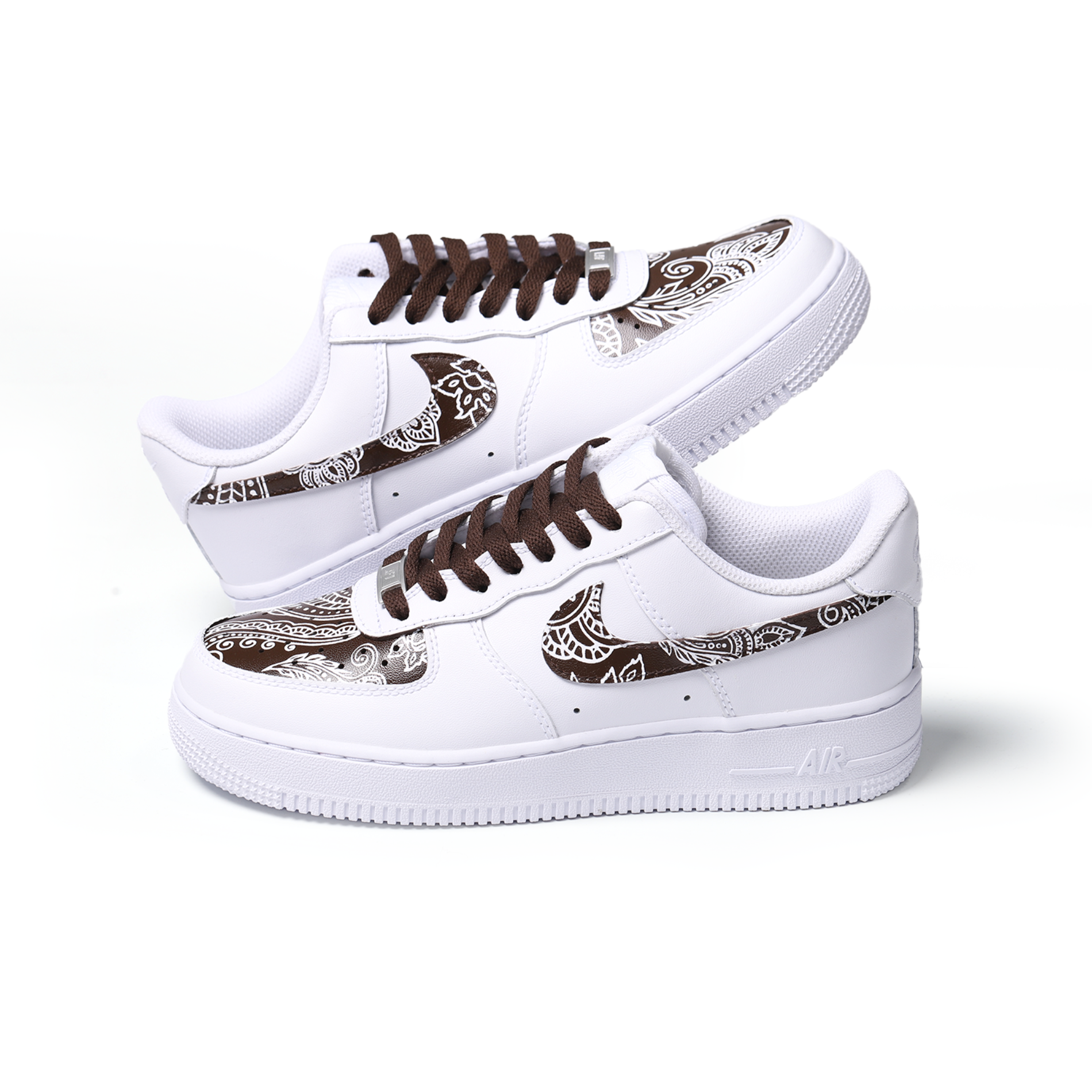 Custom Hand-Painted Air Force 1 | Paisley Bandana Style