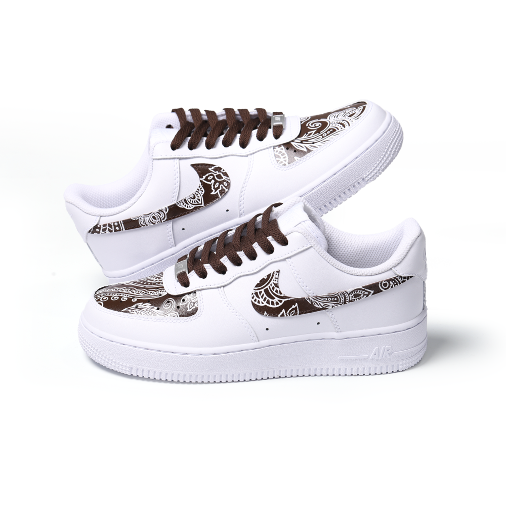 Custom Hand-Painted Air Force 1 | Paisley Bandana Style