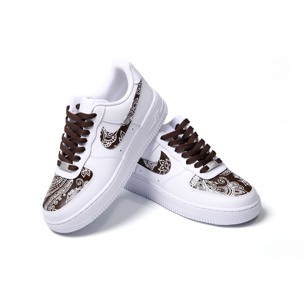 Custom Hand-Painted Air Force 1 | Paisley Bandana Style