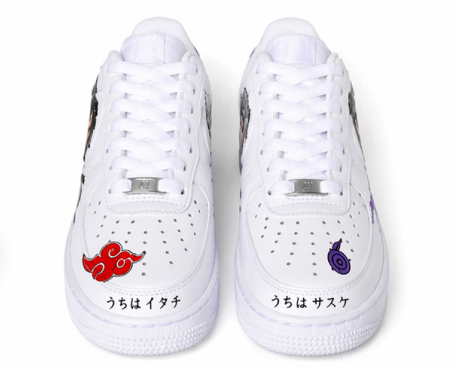 Custom Hand-Painted Anime Air Force 1 Sneakers – Naruto Inspired Streetwear Shoes for Men & Women
