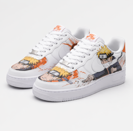 Custom Hand-Painted Ninja Anime Air Force 1 Shoes – Naruto Inspired Streetwear Sneakers for Men & Women