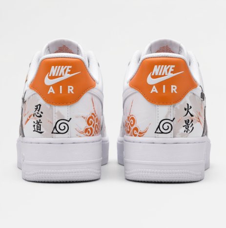 Custom Hand-Painted Ninja Anime Air Force 1 Shoes – Naruto Inspired Streetwear Sneakers for Men & Women