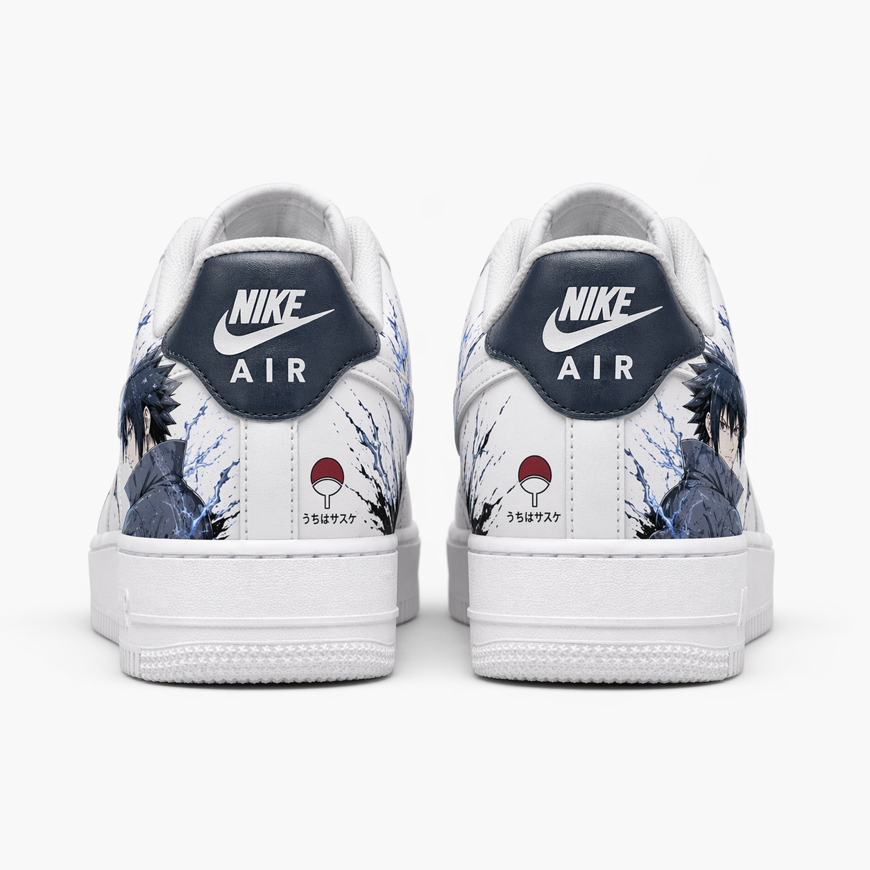 Custom Sasuke Uchiha Anime Hand-Painted Air Force 1 Sneakers – Lightning Naruto Inspired Shoes