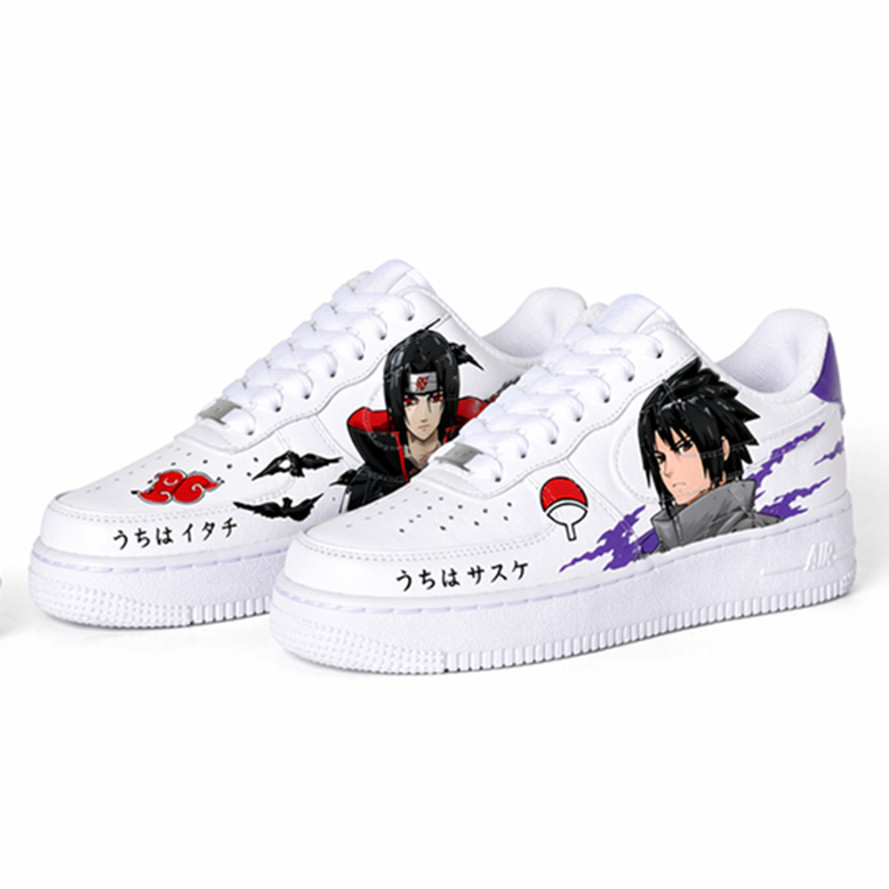 Custom Hand-Painted Anime Air Force 1 Sneakers – Naruto Inspired Streetwear Shoes for Men & Women
